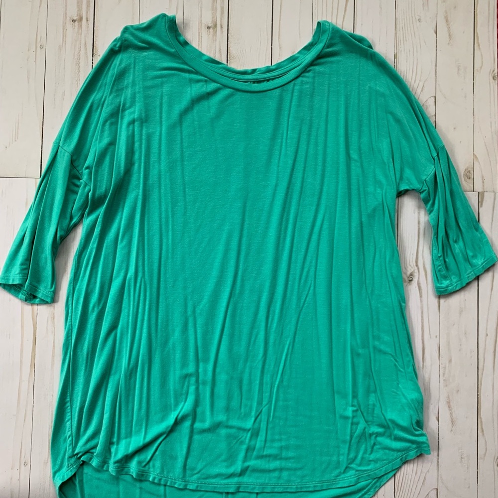 American Eagle mint piko like top